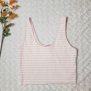 Stoney Clover Lane x Target size Large light pink and white striped tank top